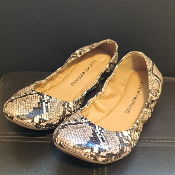 Lucky Brand Snakeskin Flats - Picture 1 of 6